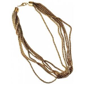 NEW NORDSTROM REVOLVE Gold Beaded Multi Strand Layering Choker Necklace Jewelry